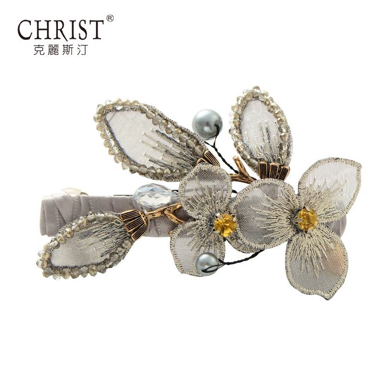 CHRIST Christine phụ kiện tóc mùa thu và mùa đông mới, hoa lưới mùa xuân kẹp trên đầu, kẹp tóc hình đuôi ngựa của Nhật Bản và Hàn Quốc - Phụ kiện tóc