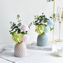 ins Nordic hipster silk flower artificial flower living room Vase ornaments ornaments dining table floral set