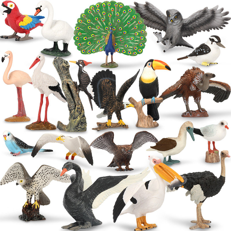 Mock Animal Model Bird Bird PlaySet Parrot Eagle Flamingo Pelican Children's Saturday Day Gift