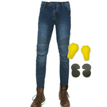 Motorcycle jeans mens motorcycle pants protective anti-fall pants four seasons riding pants casual loose straight tube with cover