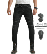 Motorcycle riding jeans mens pants casual protective pants Loong Biker motorcycle pants hidden protective gear