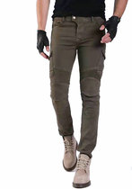 Motorcycle jeans 06 military green loose pants mens locomotive protective anti-fall pants straight tube pants high quality pants