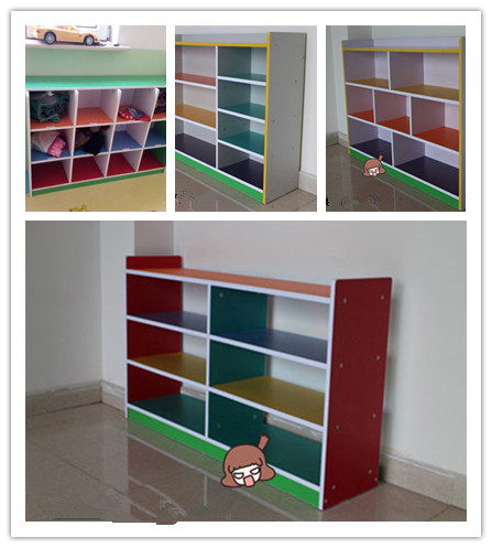 Kindergarten cupboard Children's bookshelves Toys containing shelves Bag Cabinets Storage Lattice Cabinets Partition Fireproof Boards Combo Cabinets-Taobao