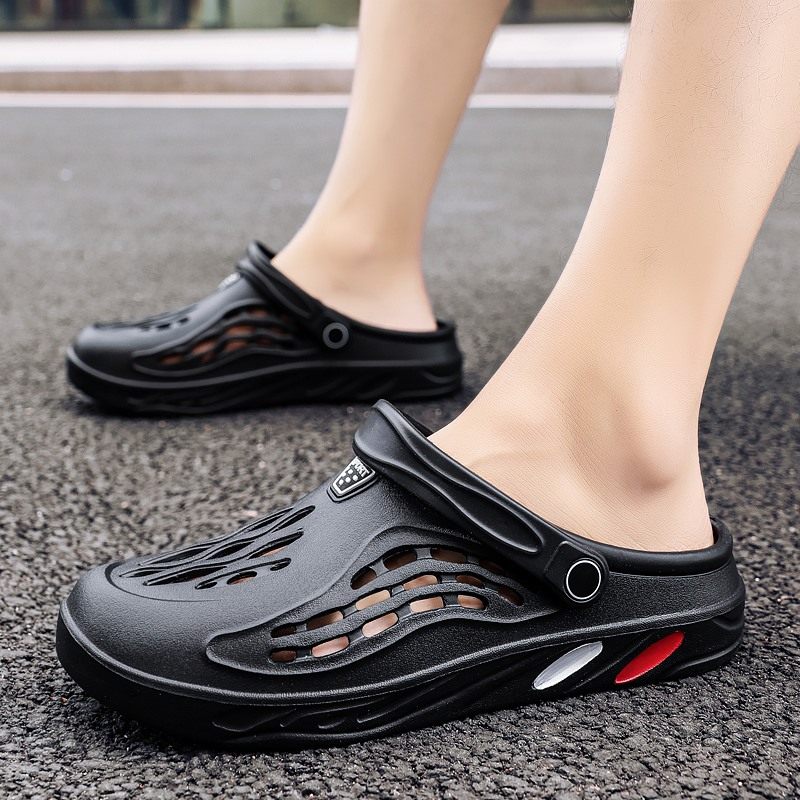 Dongle Shoes Men Trends Outdoor Wearing Slippers Personality Dual-use Cool Drag Home Non-slip Baotou Summer Beach Sandals
