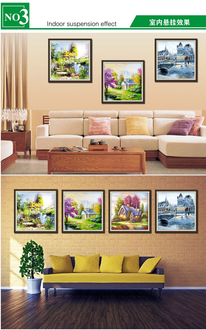 5D sơn kim cương mới đầy kim cương phòng ngủ bốn mùa danh thắng posted đáng kể nề thêu kim cương khâu - Công cụ & phụ kiện Cross-stitch tranh chữ thập mã đáo thành công