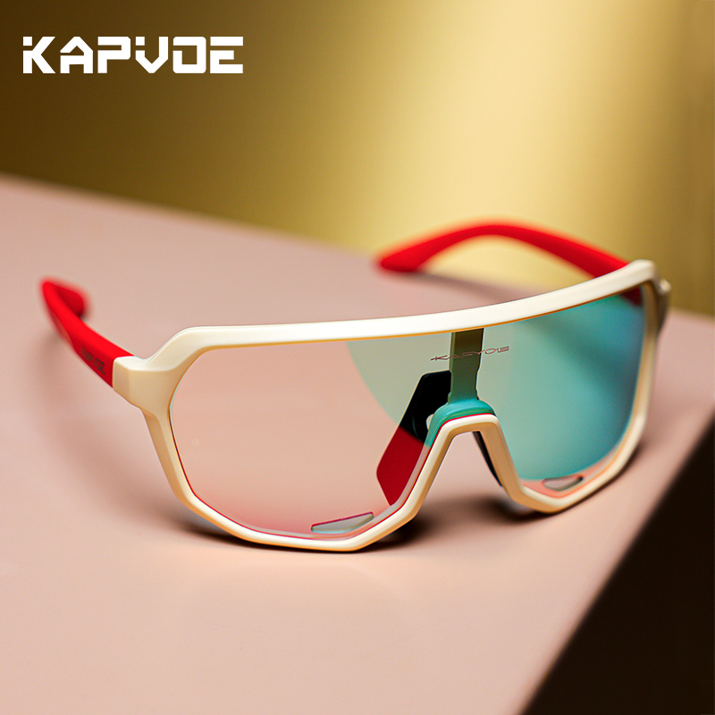 Kapvoe/Kapvoe Cycling Glasses Color-Changing Polarized Outdoor Mountaineering Hiking Myopia Windproof Goggles for Men and Women K