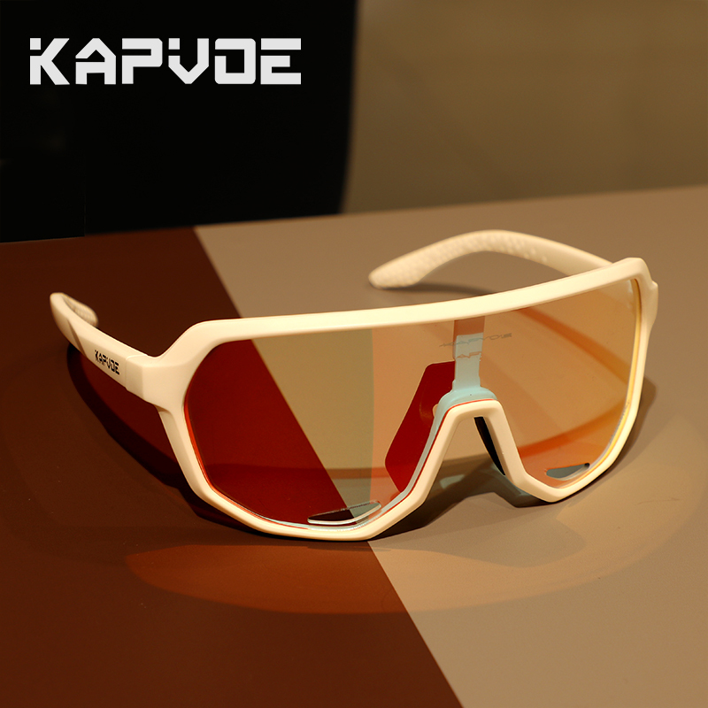 Kapvoe Cycling Glasses Professional Equipment Day and Night Dual-Use Myopia Road Bike Windproof Goggles for Men and Women