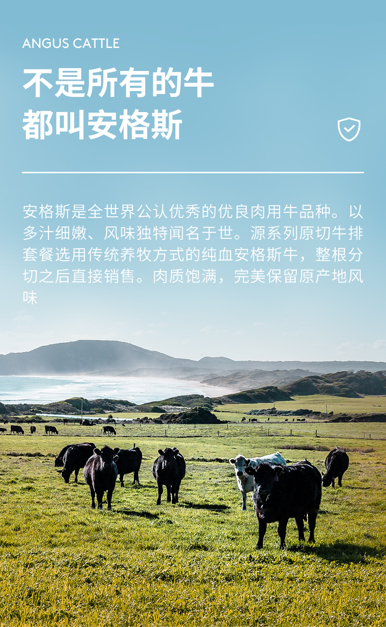 小牛凯西 谷饲200天 原切牛排1440g/10片 无腌制0添加 图3