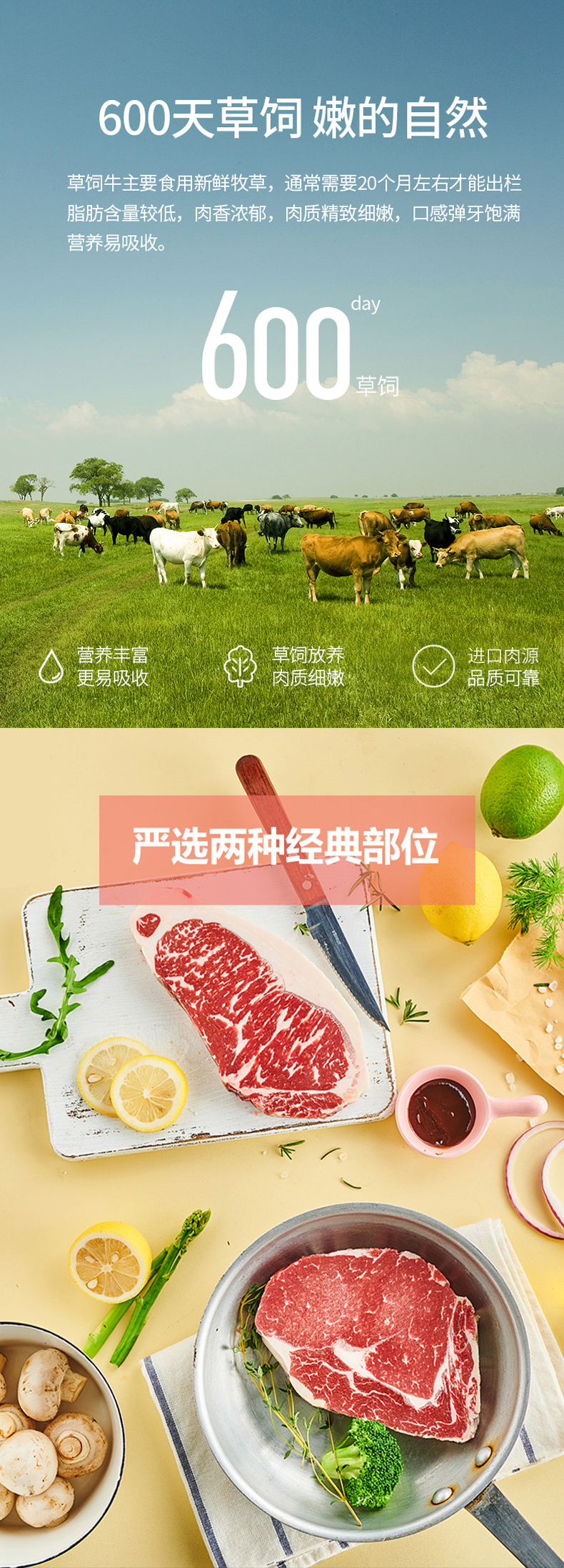 澳洲进口 小牛凯西 原肉整切牛排套餐 100g*10片 图8