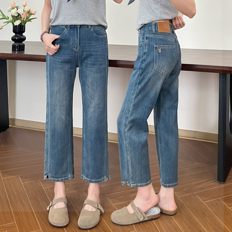 2026 Summer New Hot-Selling Stretch Slimming Straight-Leg Jeans for Women, Plus Size American Style Versatile Narrow Cigarette Pants 2026 Summer New Hot-Selling Stretch Slimming Straight-Leg Jeans for Women, Plus Size American Style Versatile Narrow Cigarette Pants