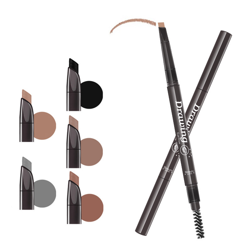 Double head brow autospin without fainting without falling out of color painting eyebrows with eyebrow brush beginners natural