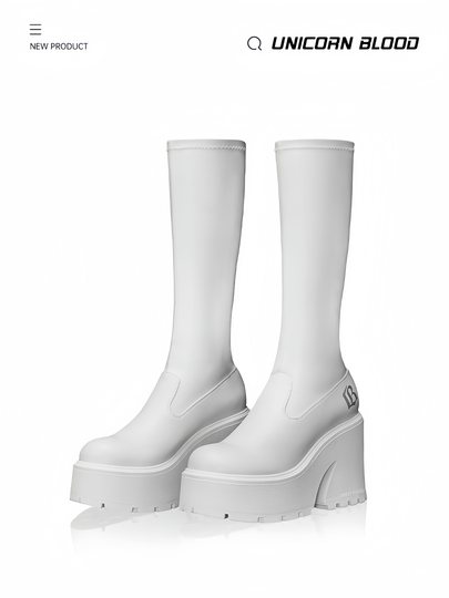 UnicornBlood 新款厚底显高显瘦弹力时装长靴鞋高筒靴子2.0升级版