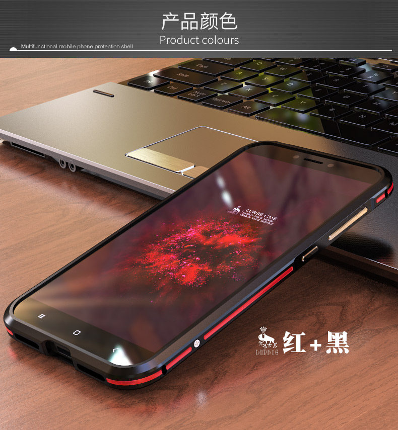 Luphie Bicolor Blade Sword Slim Light Aluminum Bumper Metal Shell Case for Xiaomi Redmi 4X