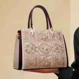 Барсетка на день матери, сумка через плечо, подарок на день рождения, коллекция 2023, из натуральной кожи, с вышивкой