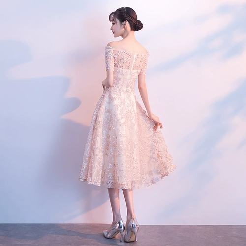 Вечернее платье, открытые плечи, коллекция 2021, длина миди