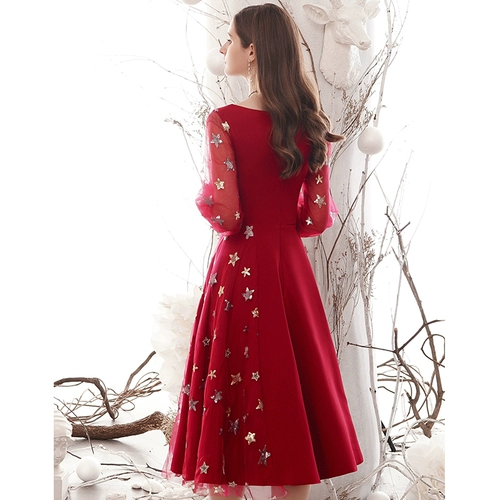 Вечернее платье, бордовое молодежное платье, коллекция 2023, подходит для подростков