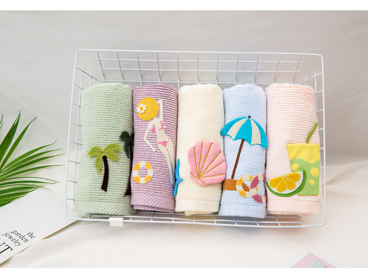 Khăn hoạt hình satin thêu phiên bản Hàn Quốc của nam và nữ thẩm mỹ viện trẻ em khăn lau hộ gia đình thấm mềm khăn bông làm sạch - Khăn tắm / áo choàng tắm khăn xô tắm cho trẻ sơ sinh