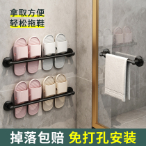 Bathroom slippers rack wall-mounted Toilet Shoes Containing deity Toilet Free to drain Drain Shoe Racks