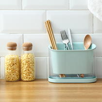 Chopsticks tube drain tableware household kitchen storage box mildew-proof storage rack fast scoop spoon cage bucket chopsticks