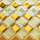 Тантра бесшовные зеркальные плитки 5 сторон дракона рисунок кристаллический стеклянный мозаичный телевизор Фоновый батончик крыльца крыльца