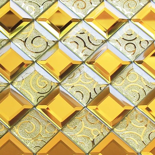 Тантра бесшовные зеркальные плитки 5 сторон дракона рисунок кристаллический стеклянный мозаичный телевизор Фоновый батончик крыльца крыльца