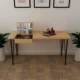 Phong cách Bắc Âu gỗ rắn đôi máy tính trang điểm một bàn đơn giản phòng ngủ hiện đại bàn trang điểm tùy chỉnh văn phòng bàn dài - Bàn