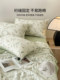 Summer Lyocell Cotton Summer Quilt, Machine Washable, Double-Layer Gauze Air-Conditioning Quilt, Pastoral Style Double Thin Quilt Four-Piece Set