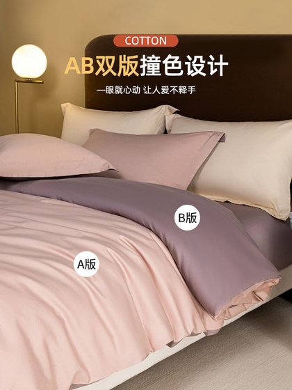Class a Long-Staple Cotton Pure Cotton Duvet Cover Single Piece 100% Cotton Quilt Cover Spring Single Size 150X200X230 Bed Sheet