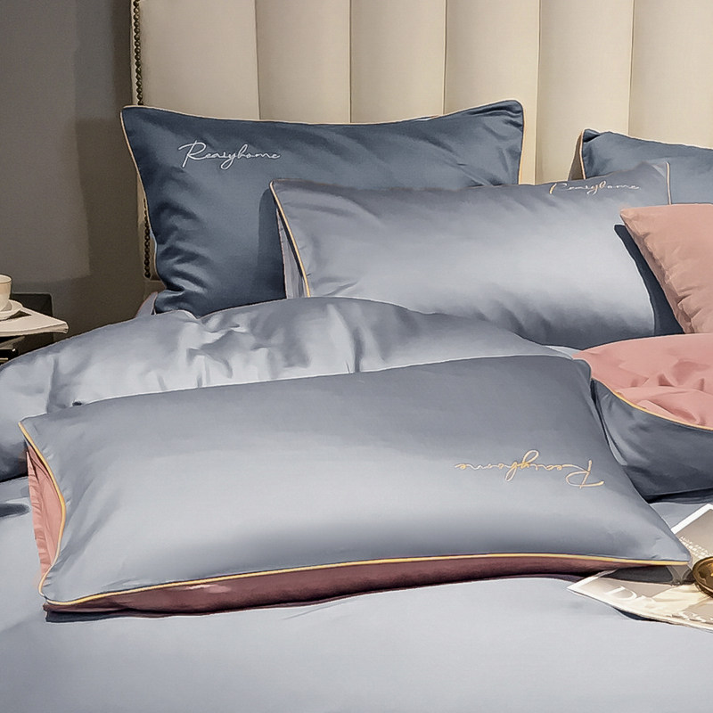 Наволочка из 100% хлопка, однотонная, 60 нитей, 48x74 см, пара