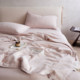 Natural Cotton and Linen Summer Quilt, Soft Solid Color Linen Soybean Air-Conditioning Quilt, Class a Summer Quilt Four-Piece Set, Machine Washable