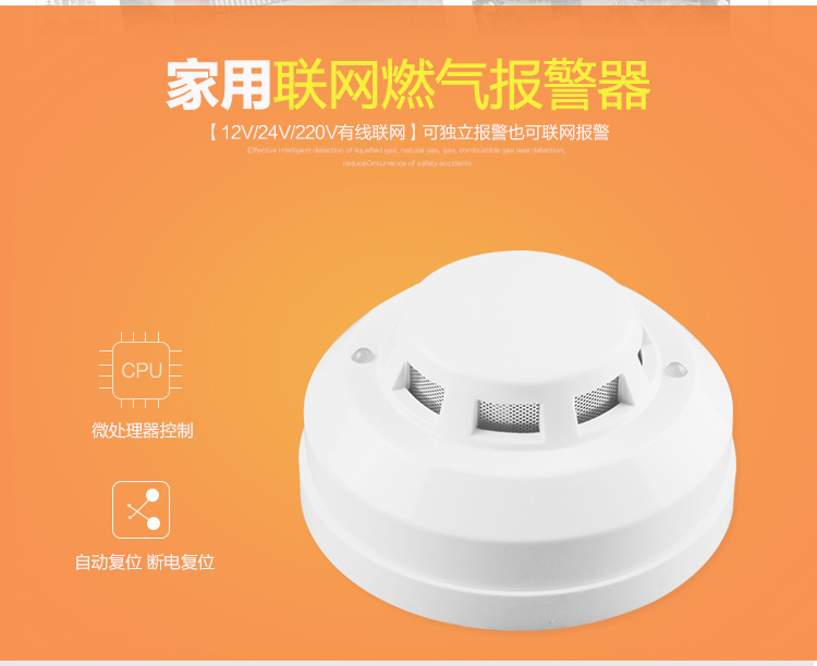 Wired Gas Alarm Monitor Gas Alarm Combustible Gas Gas LPG Leak Detector