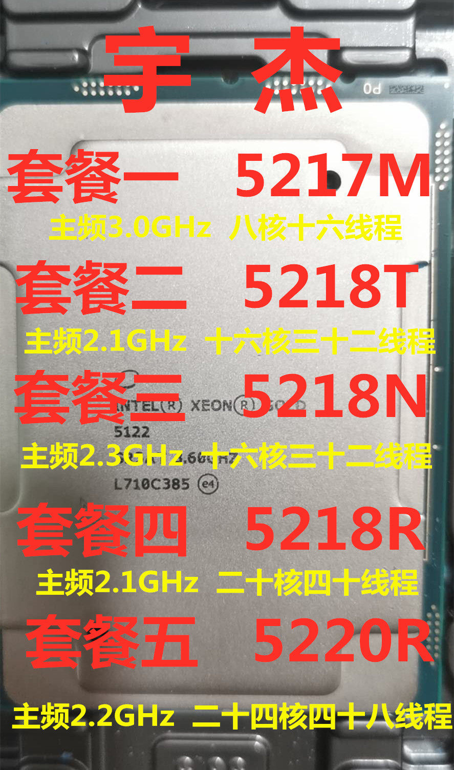 Intel Xeon Silver 5218R CPU 5217M 5218T 5218N 5220R official version