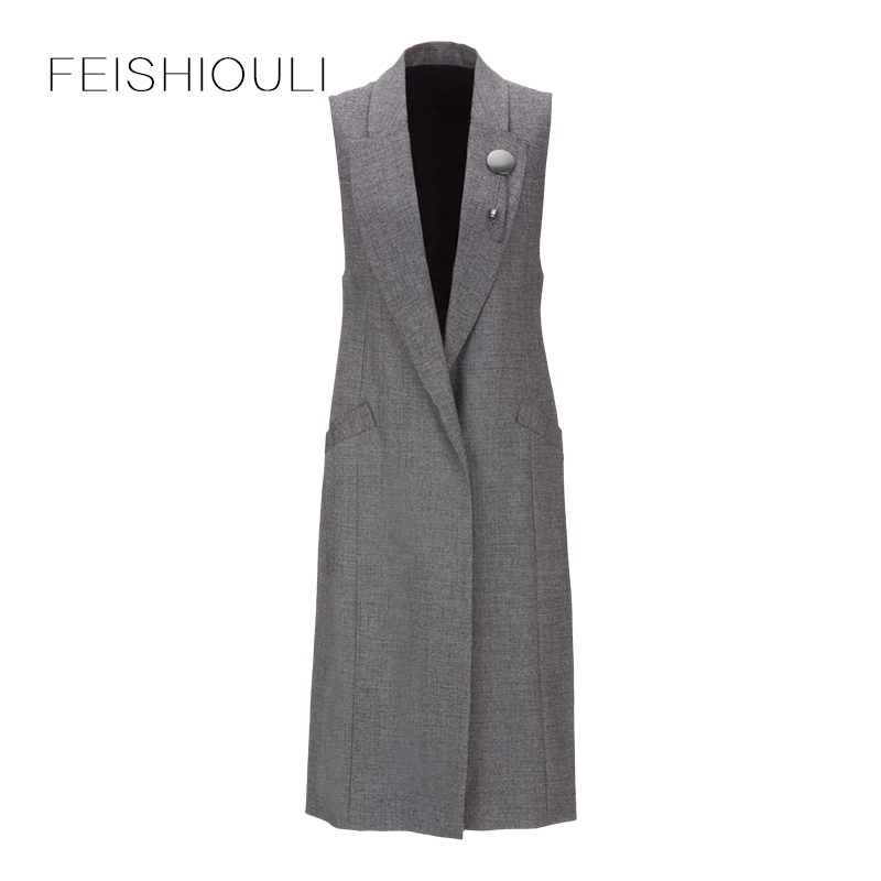 Casual Vest Women's Jacket 2026 Spring and Autumn New Slim Long Large Size Sleeveless Suit Vest Slimming