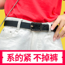 Belt ladies Net red with jeans belt Joker decoration Black Belt Mens ins style Korean fashion tide