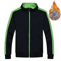 Черная одежда с зелеными рукавами (плюс бархат)