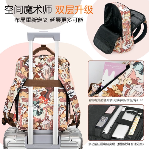 Мультяшный ранец, сумка через плечо, рюкзак, сумка для путешествий для школьников, водонепроницаемый ноутбук, подходит для студента, для средней школы