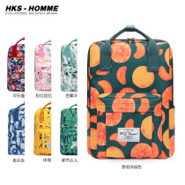 School bag Female summer Harajuku travel backpack Male college student high school junior high school student large capacity computer backpack ins wind