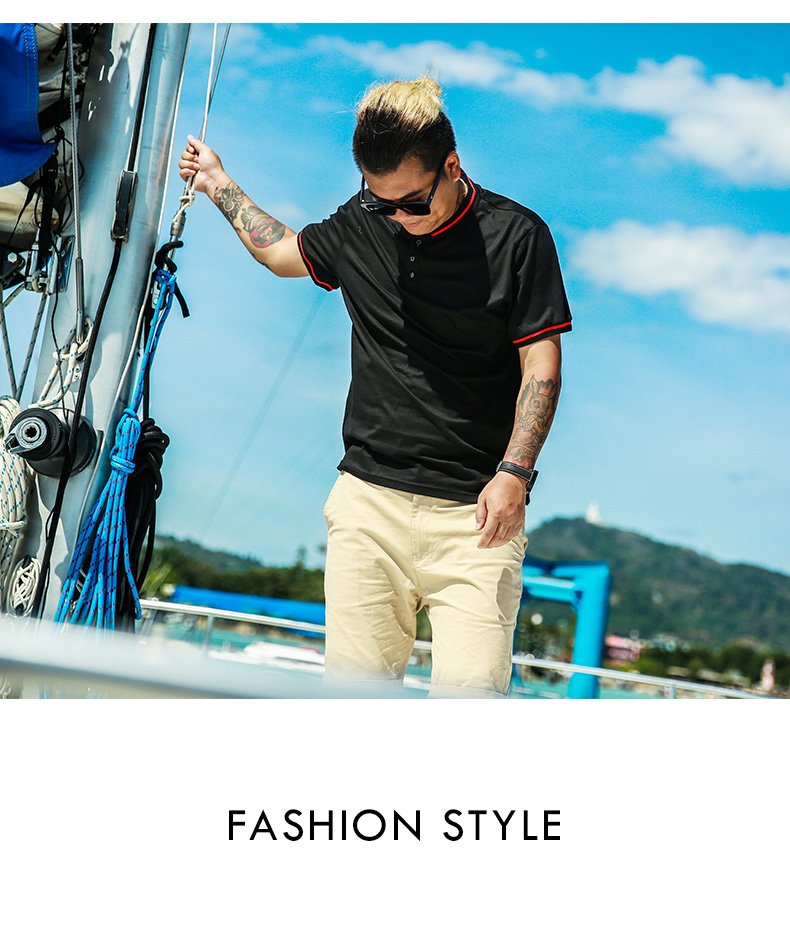 Wei Chen tide thương hiệu kích thước lớn nam mùa hè ngắn tay T-Shirt người đàn ông béo cộng với phân bón để tăng lỏng ve áo nửa tay POLO áo sơ mi nam aso polo