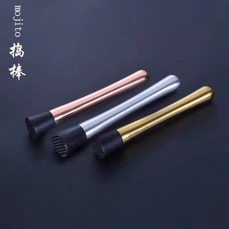 Gold wine Ware stainless steel crushed ice stick cocktail mash Mojito crushing Rod Masher