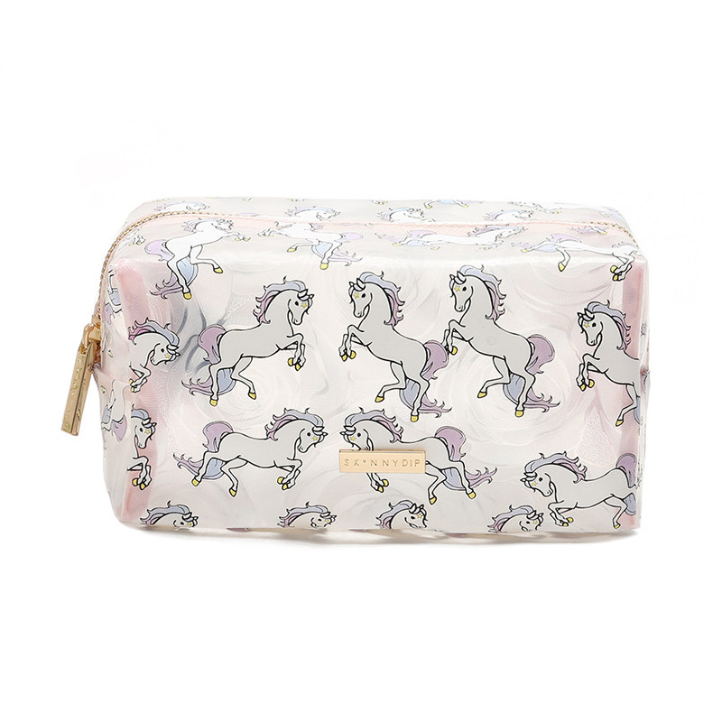 SkinnyDIP original jelly powder dream - sensory unicorn transparent waterproof cosmetic package containing bag washing bag