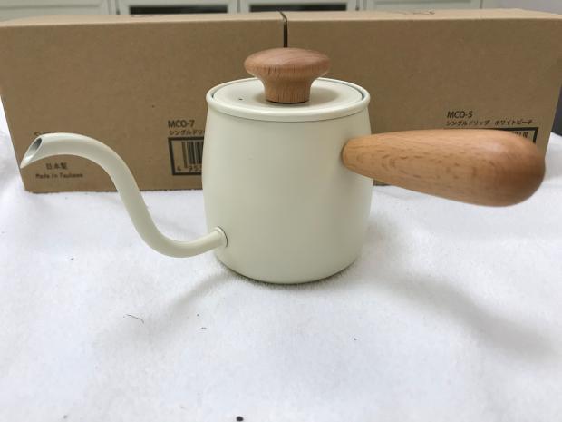 Spot Japan Miyazaki Miyacoffee wooden handle stainless steel fine mouth hand-brewed coffee pot