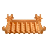 Белая золотая плитка крыша крыши крыши античного синтетического