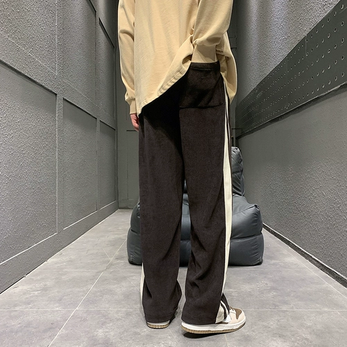 Демисезонные повседневные брюки, комплект, штаны, большой размер, оверсайз, свободный прямой крой