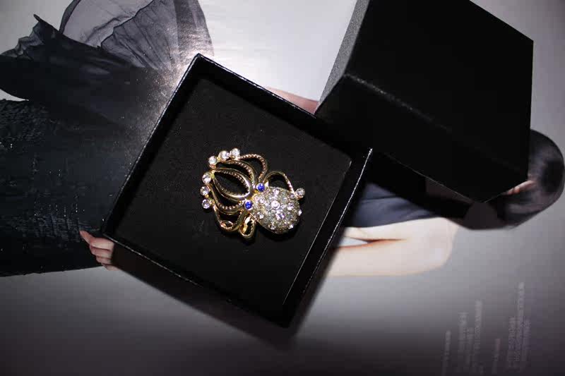 European vintage Western jewelry dripped gold stereoscopic squid octopus octopus