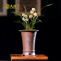 Purple Sand Flower Pot Teapot Tea Set Live Levalce Leakage Yixing Dade Green Plants, сочный поднос просто