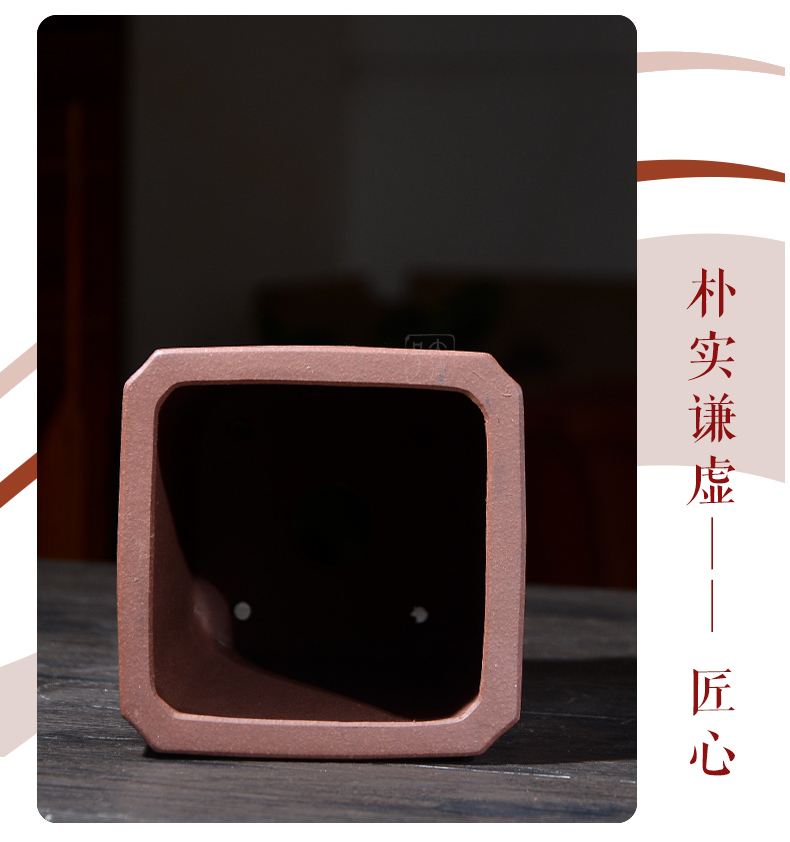Greatness, purple orchid basin creative contracted breathable sifang Angle extinguishers orchid basin special purple sand flowerpot