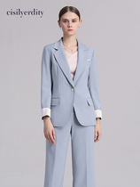 Spring Summer Career suit Womens name Yuanyuan Fashion Suit Ladies Broadlegged Pants Beauty Industry Tooling Beautician work clothes