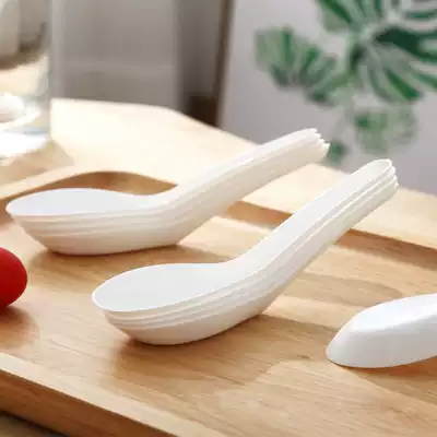 Disposable spoon 100 tableware fast food delivery spoon packing Spoon thick plastic convenience
