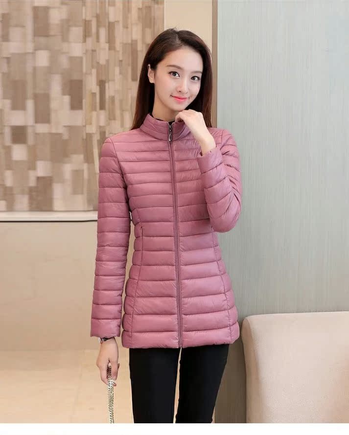 Áo khoác nữ mùa đông dài 2018 phiên bản mới của Hàn Quốc áo khoác cotton tự trồng cỡ lớn nhẹ xuống áo khoác cotton áo khoác thủy triều áo phao uniqlo nữ