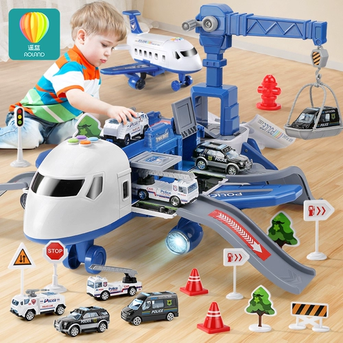 Самолет, детская игрушка с рельсами для мальчиков, интеллектуальный трансформер, игрушечная машина, модель автомобиля, 6 лет, подарок на день рождения